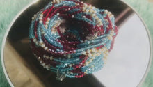 Load and play video in Gallery viewer, Teal “With Love” Charmed Waist Beads
