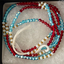 Load image into Gallery viewer, Teal “With Love” Charmed Waist Beads
