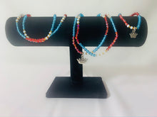 Load image into Gallery viewer, Teal “With Love” Charmed Waist Beads
